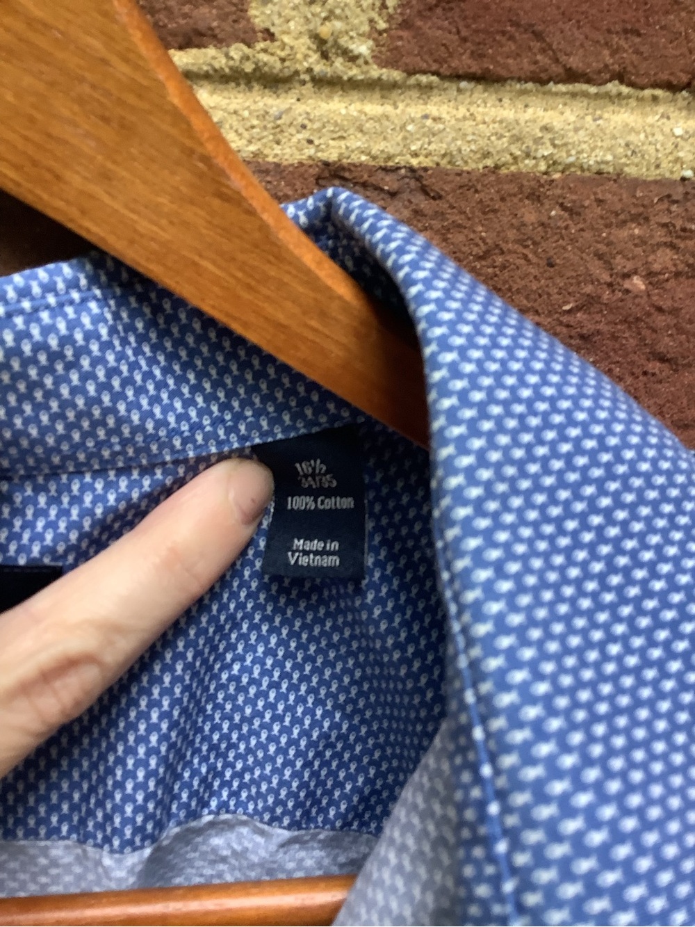 Original Penguin Men’s Long Sleeve Button Down Dress Shirt Cotton 16 1/2 Neck - Picture 4 of 5